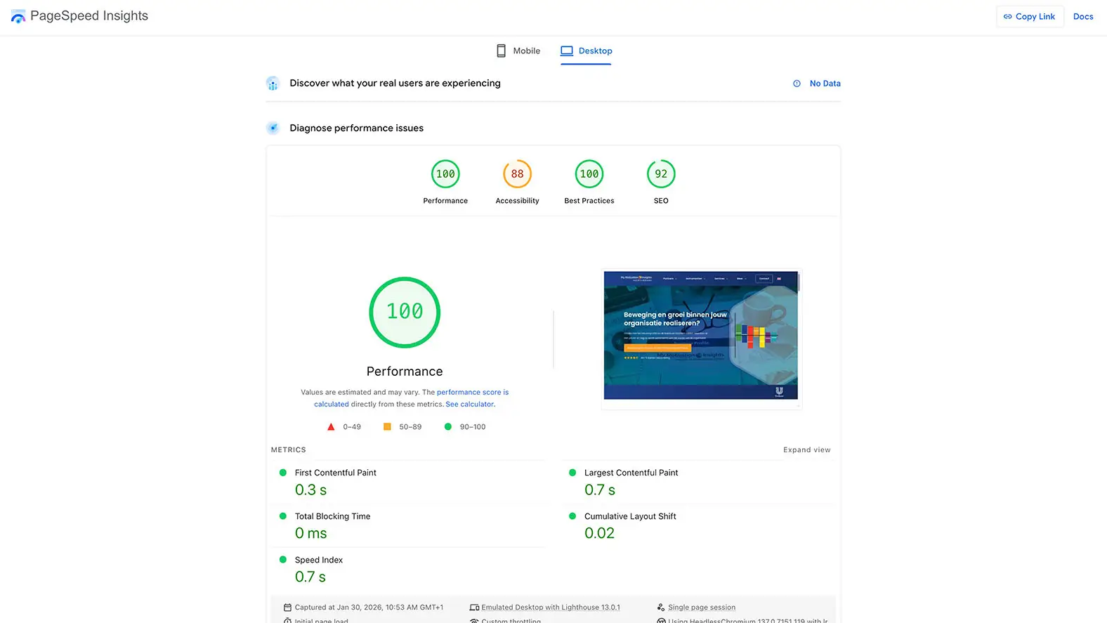 WordPress Snelheid Optimalisatie Google page speed 100 Kaige Productions 2