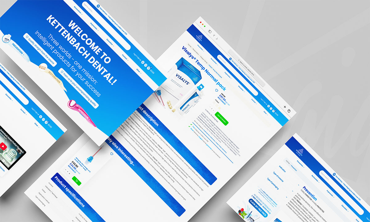 Kettenbach Dental UK-webshop, ontwikkeld door Kaige