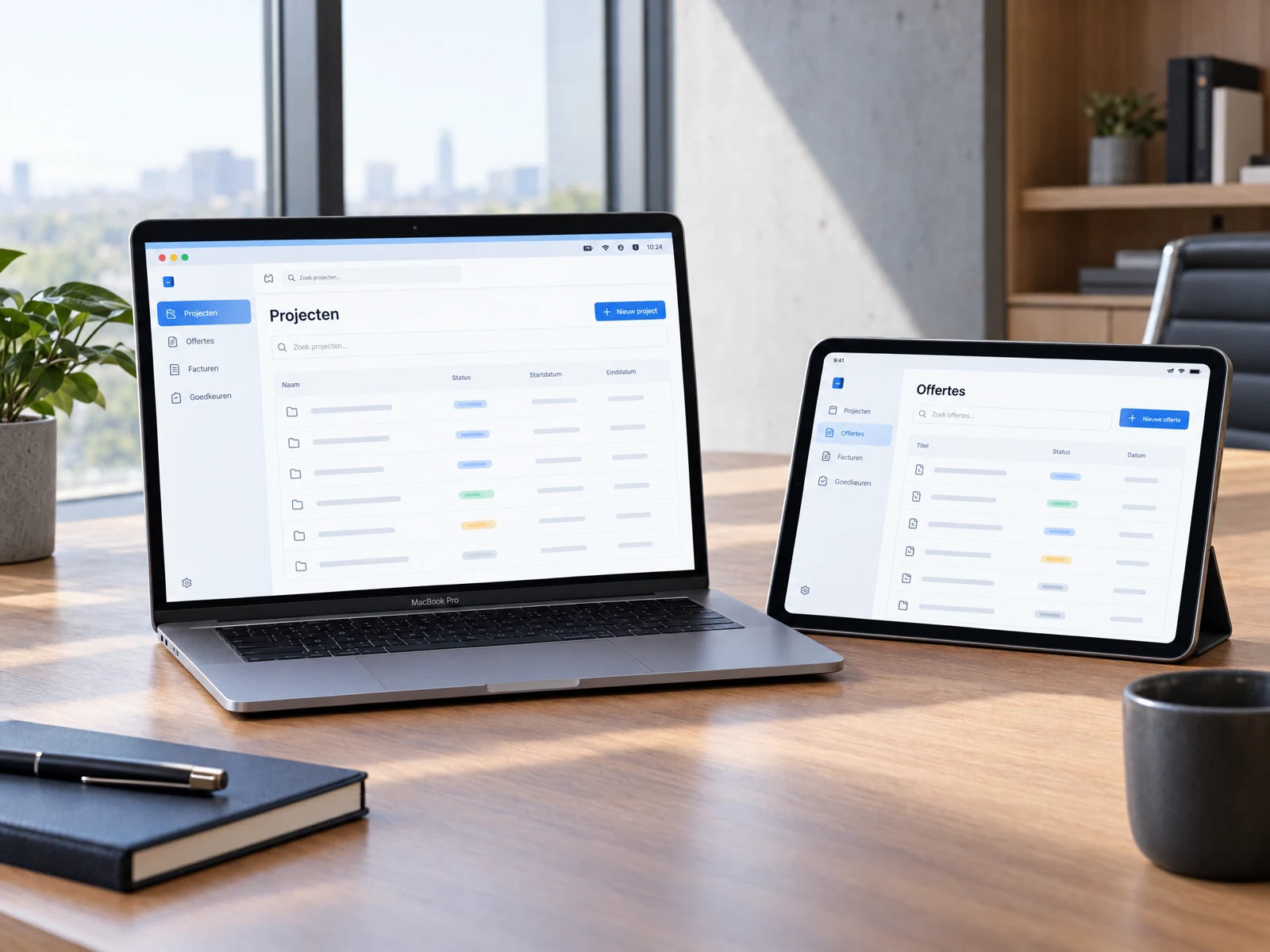 Ontwerpconcept voor maatwerksoftware op Mac en iPad
